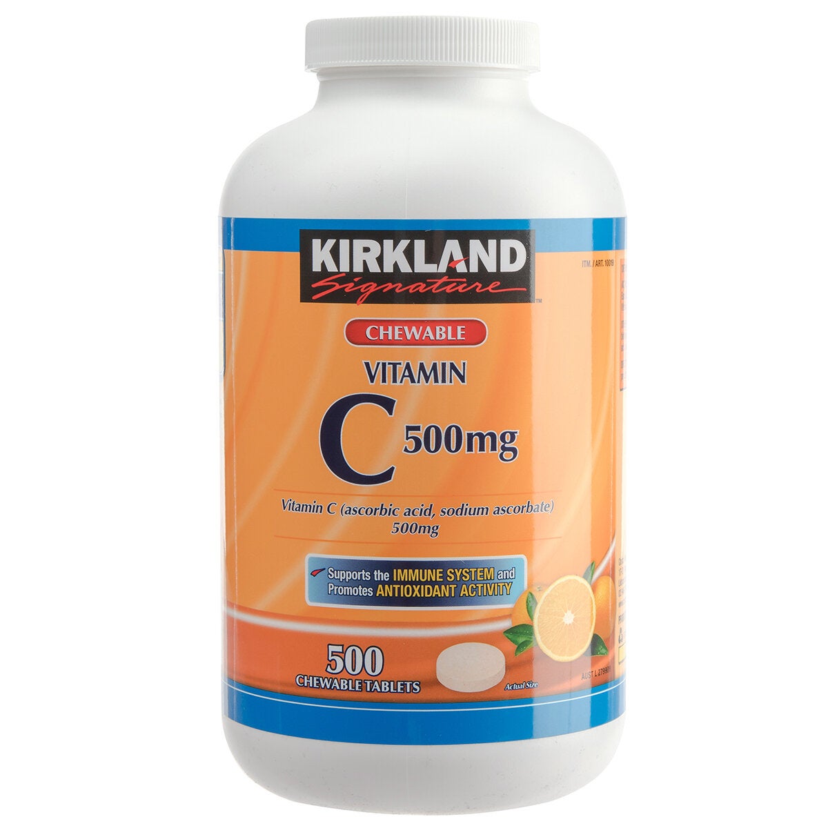 Kirkland Signature Chewable Vitamin C Tablets 500mg 500 Pack Antioxidant