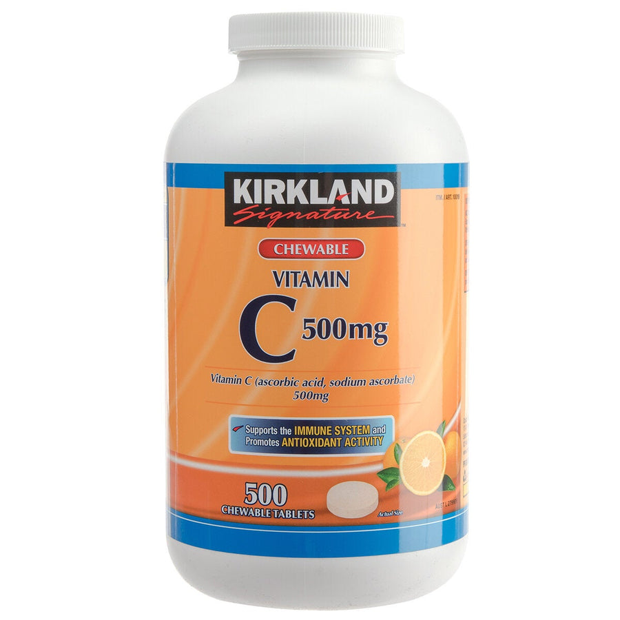 Kirkland Signature Chewable Vitamin C Tablets 500mg 500 Pack Antioxidant