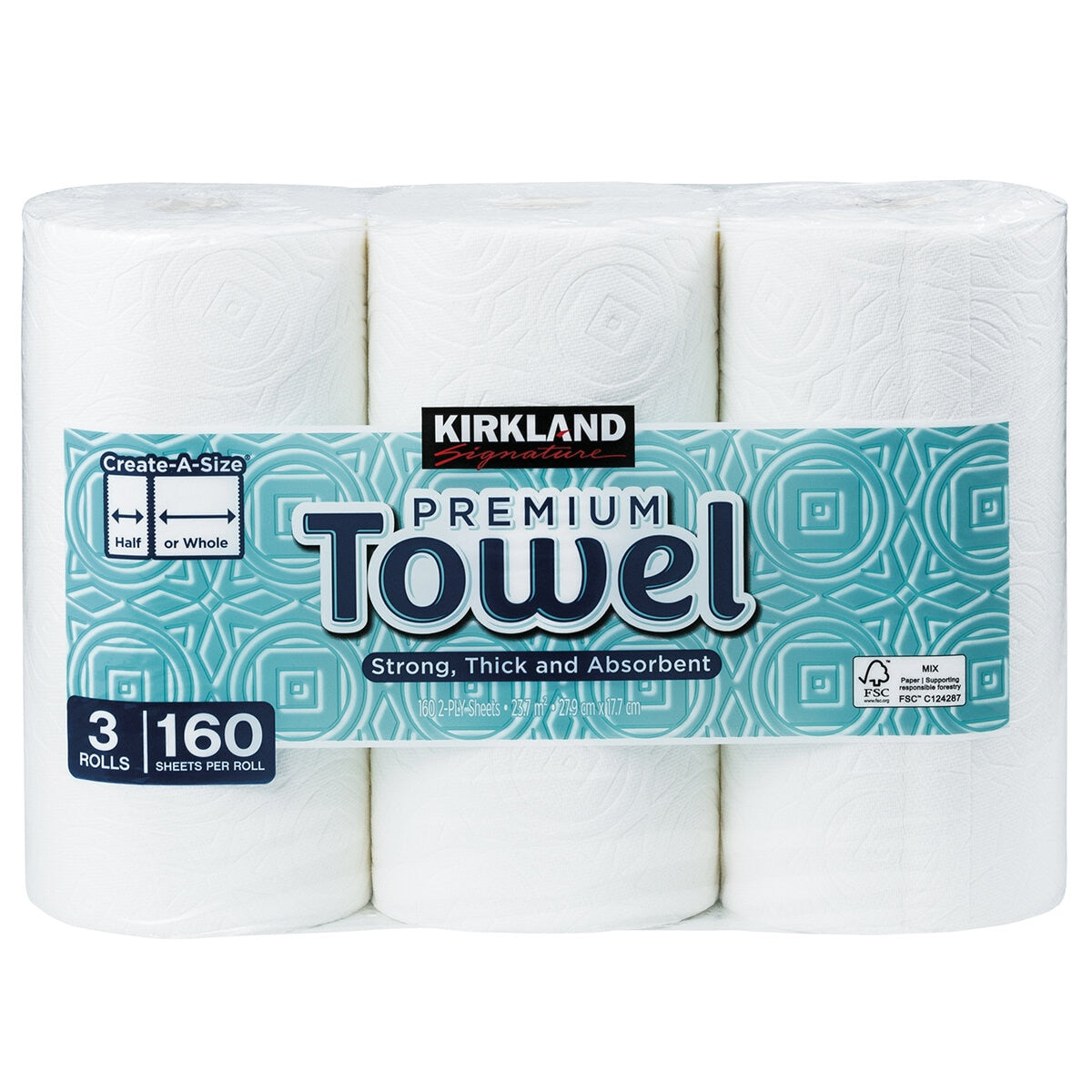 Kirkland Signature Paper Towel Create A Size 12 x 160 Sheets - SuperSaverAU - view 1