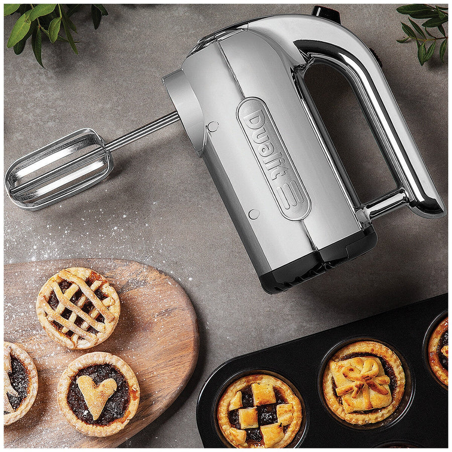 Dualit Hand Mixer 400W DU89360 Powerful 4-Speed Kitchen Tool with Flat Beaters, Dough Hooks, and Balloon Whisk - SuperSaverAU - view 1