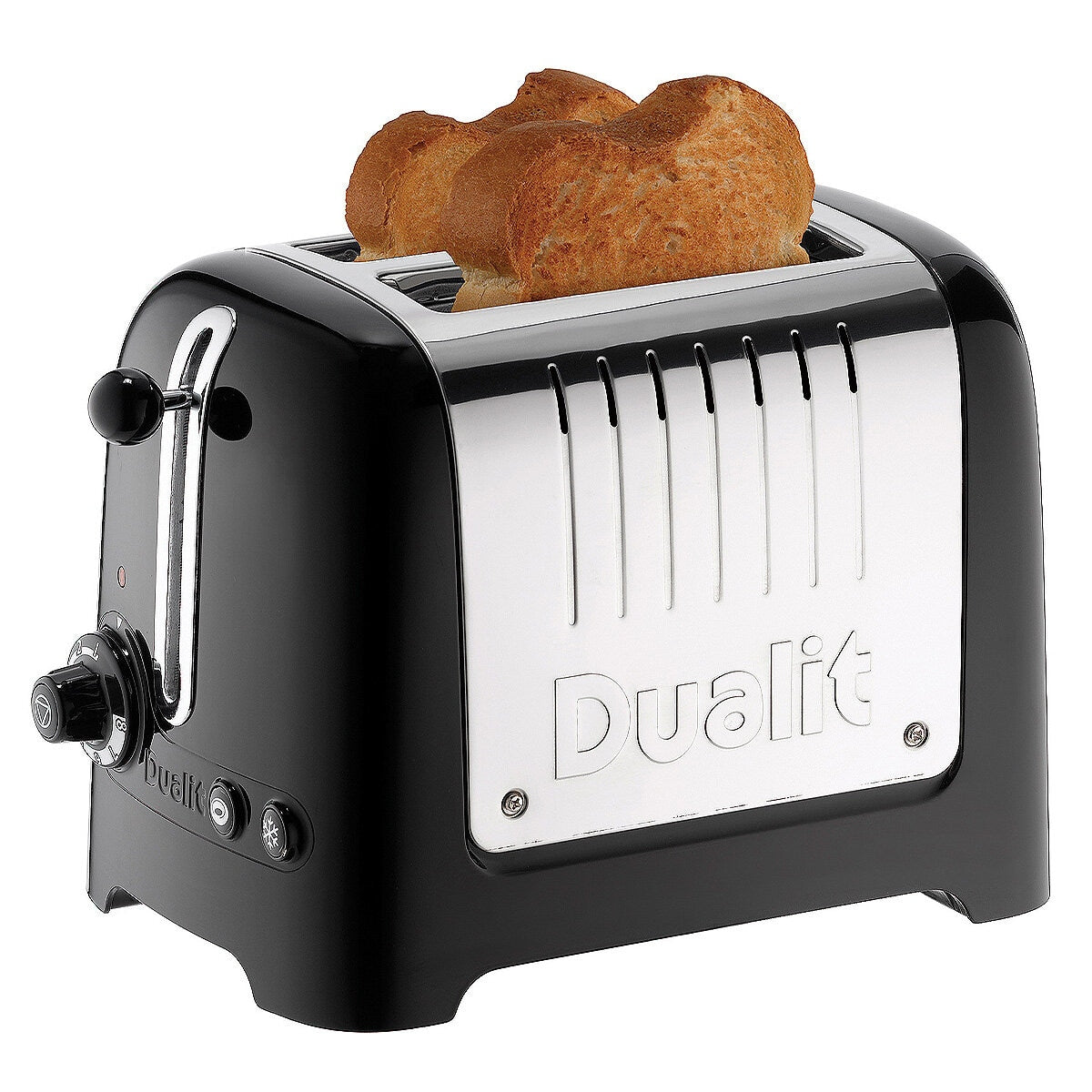 Dualit 2 Slot Lite Toaster DU26208 Black | High Wattage, Extra Wide Slots, Perfect Toast Technology, Bagel & Defrost Functions - SuperSaverAU - view 4