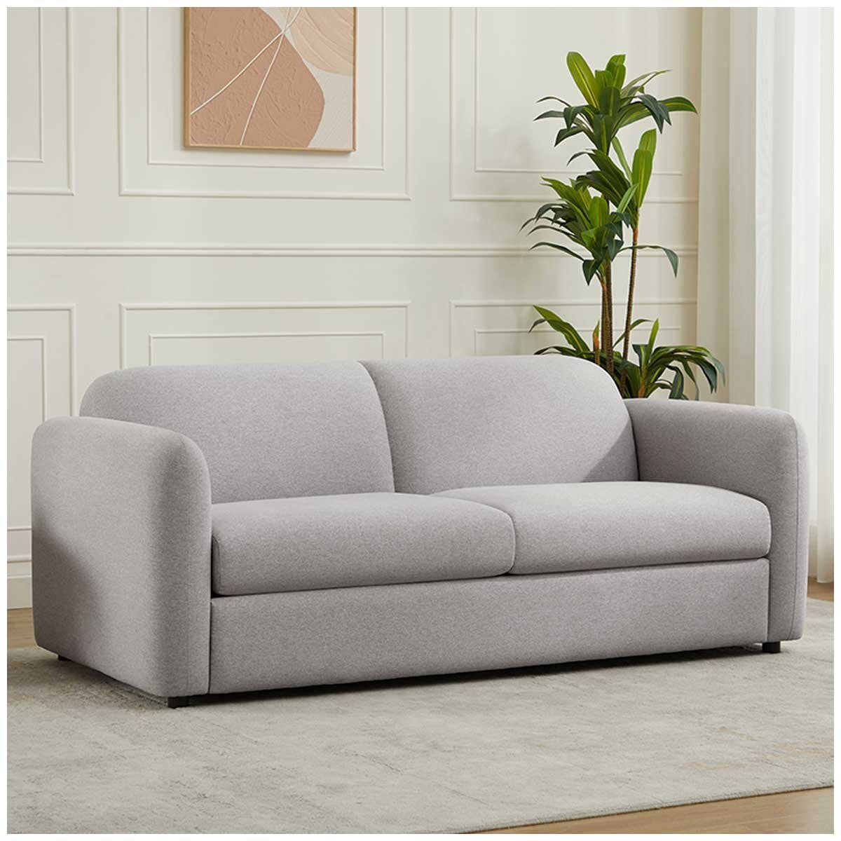 Fresh Industries 2.5 Seater Fabric Sofa with Removable Seat Cushions & Attached Back Cushion