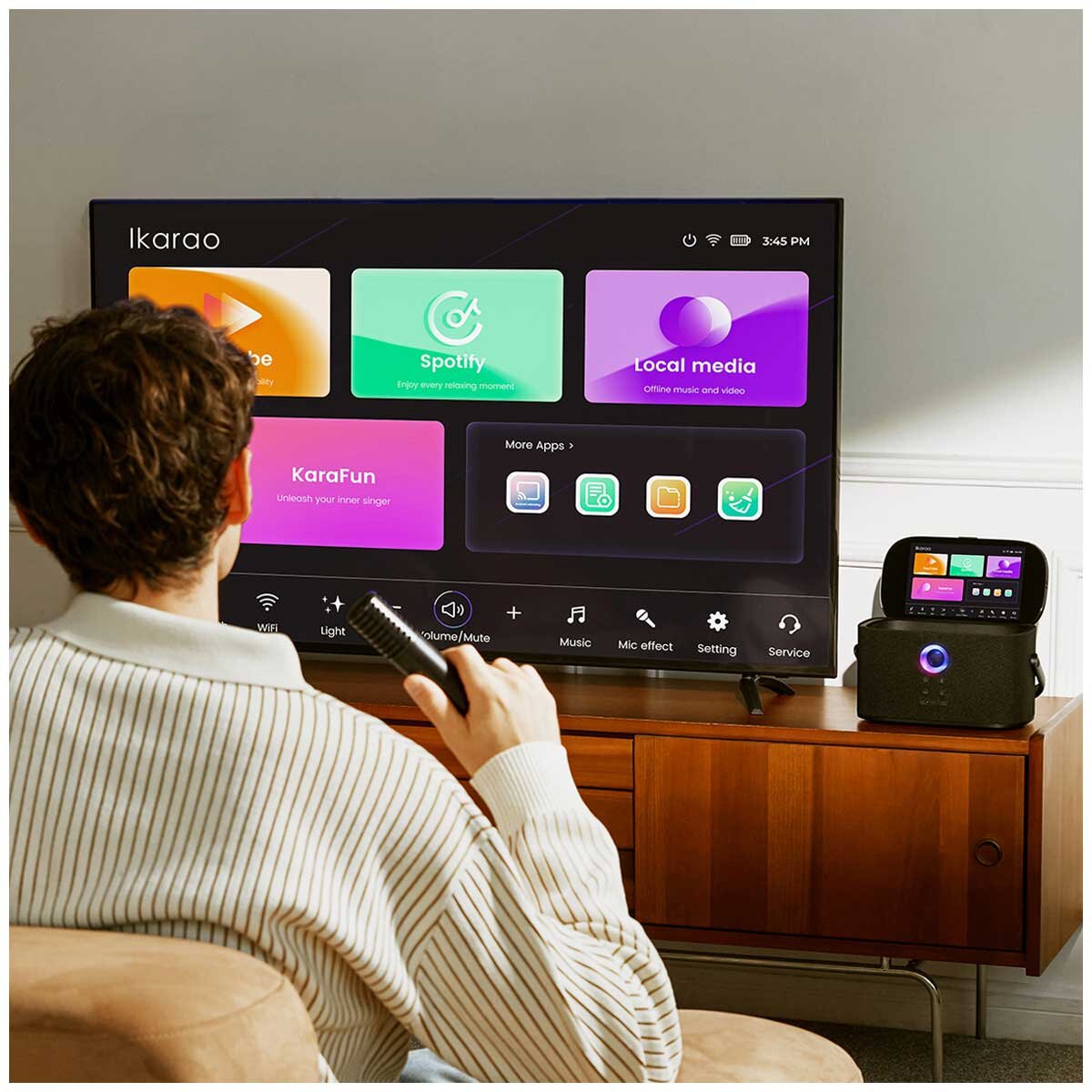 Ikarao Shell S2 Portable 140W Karaoke Speakers With 8 Inch TouchScreen Display IK-Shell-S2