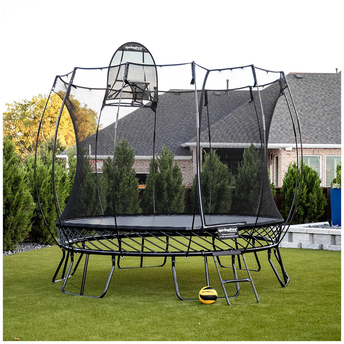 Springfree All Black 3M Medium Round Trampoline Bundles