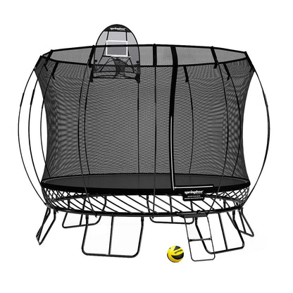 Springfree All Black 3M Medium Round Trampoline Bundles