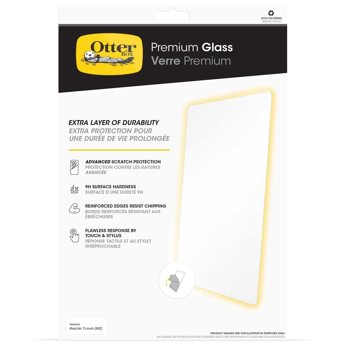 OtterBox Premium Glass Screen Protector for iPad Air 11-inch (M2) 77-95294 - SuperSaverAU - view 1