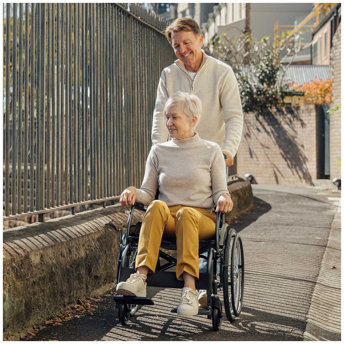 Altus Lightweight Folding Self Propelled Wheelchair 20 Inch Wheel Black - SuperSaverAU - view 8