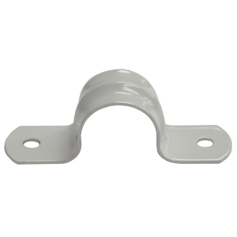 Kinetic 20mm Saddle Pipe Clips Iron White Powder Coated 10 Pack - SuperSaverAU - view 1