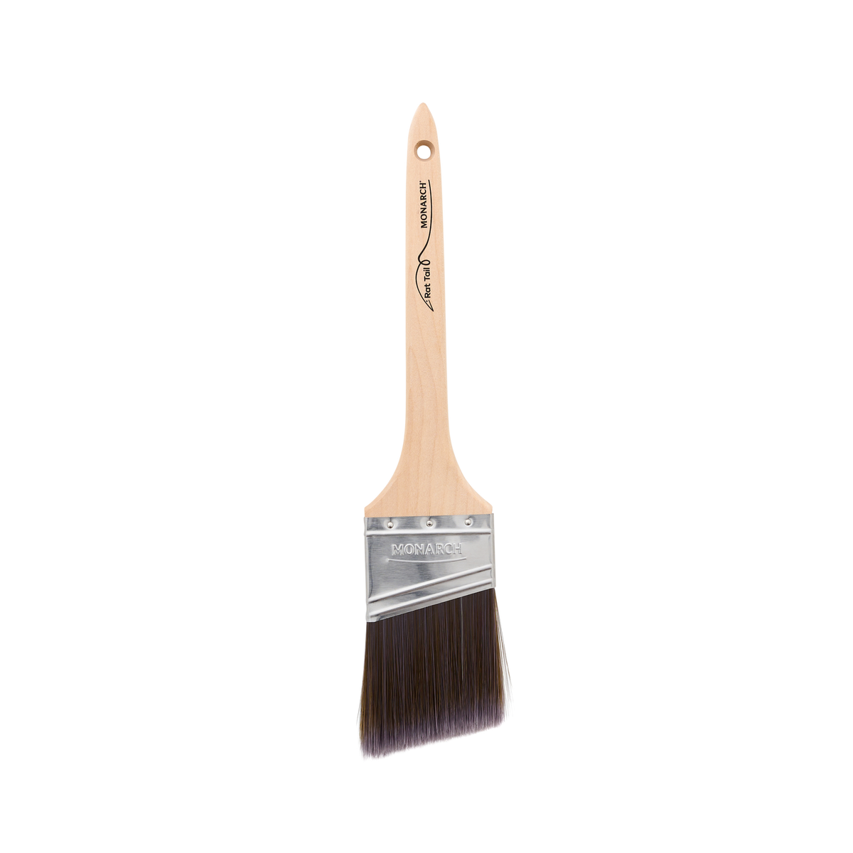 Monarch 63mm Rat Tail Angled Trim Paint Brush, Synthetic Filament, Stainless Steel Ferrule