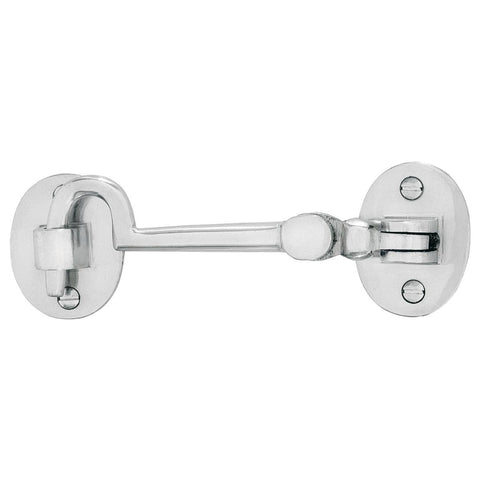 Delf Silent Pattern Cabin Hook 100mm Solid Brass Satin Chrome Durable - SuperSaverAU - view 1