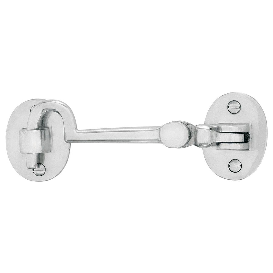 Delf Silent Pattern Cabin Hook 100mm Solid Brass Satin Chrome Durable - SuperSaverAU - view 1