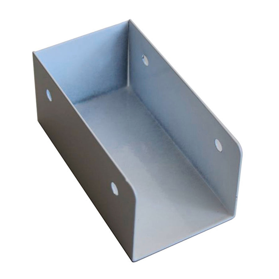 Alyspan 100mm Pearl White Beam End Cap, Powdercoated Galvanised Steel