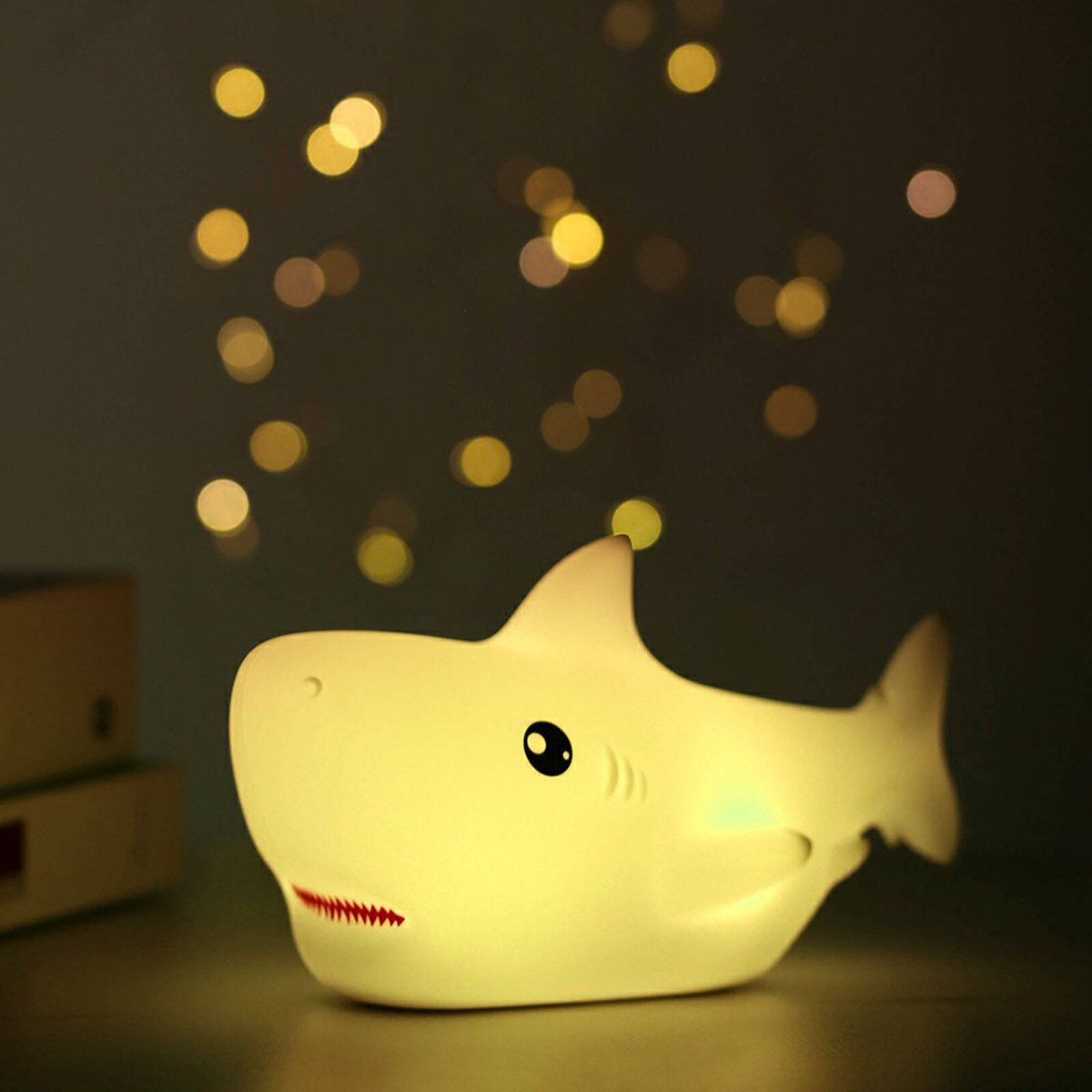 Mistral Shark Silicone Rechargeable Night Light - 190mm x 91mm x 103mm - Portable Touch Control