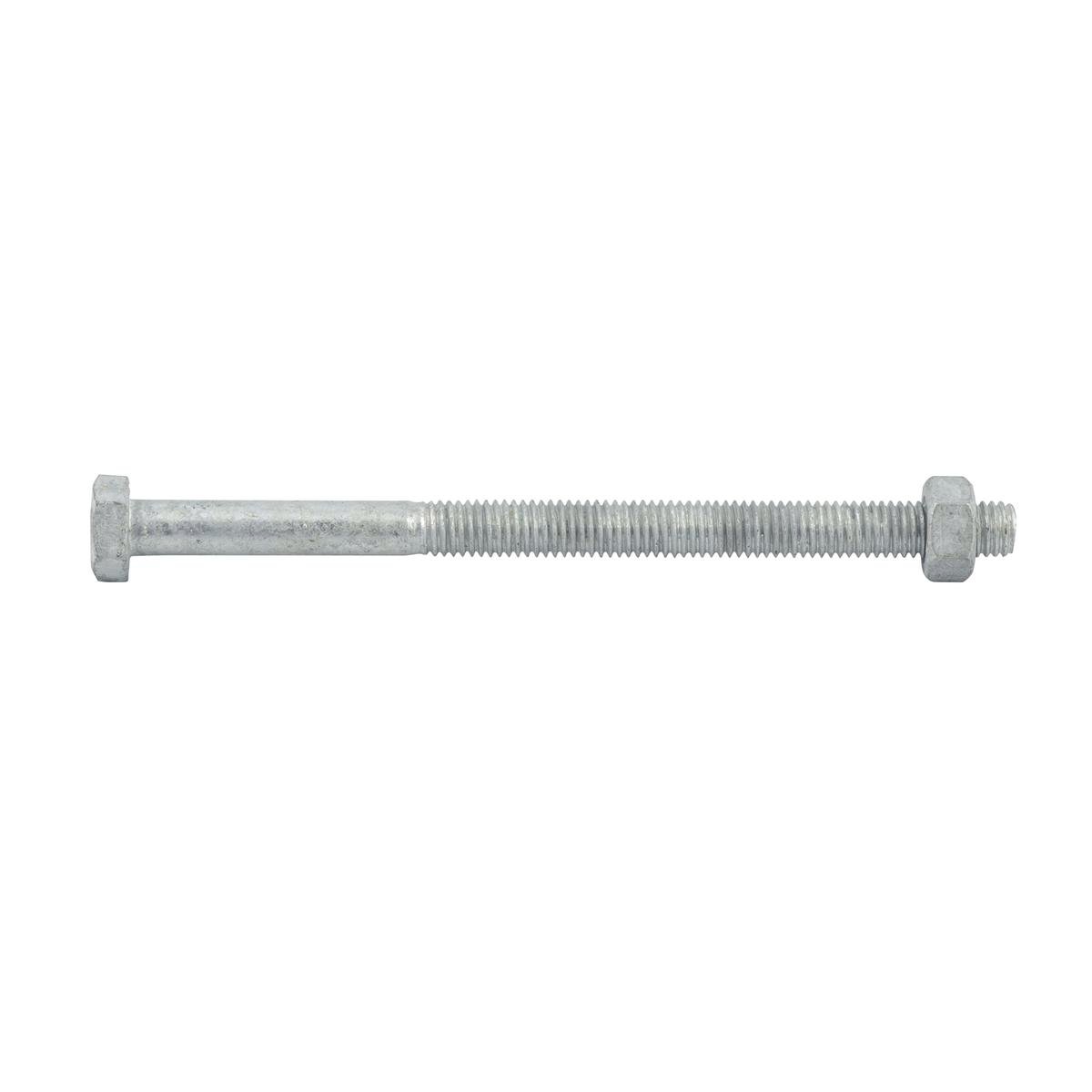 Zenith M8 x 120mm Hot Dipped Galvanised Hex Head Bolt and Nut Each - SuperSaverAU - view 1