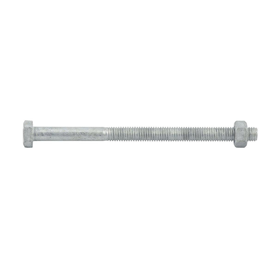 Zenith M8 x 120mm Hot Dipped Galvanised Hex Head Bolt and Nut Each - SuperSaverAU - view 1