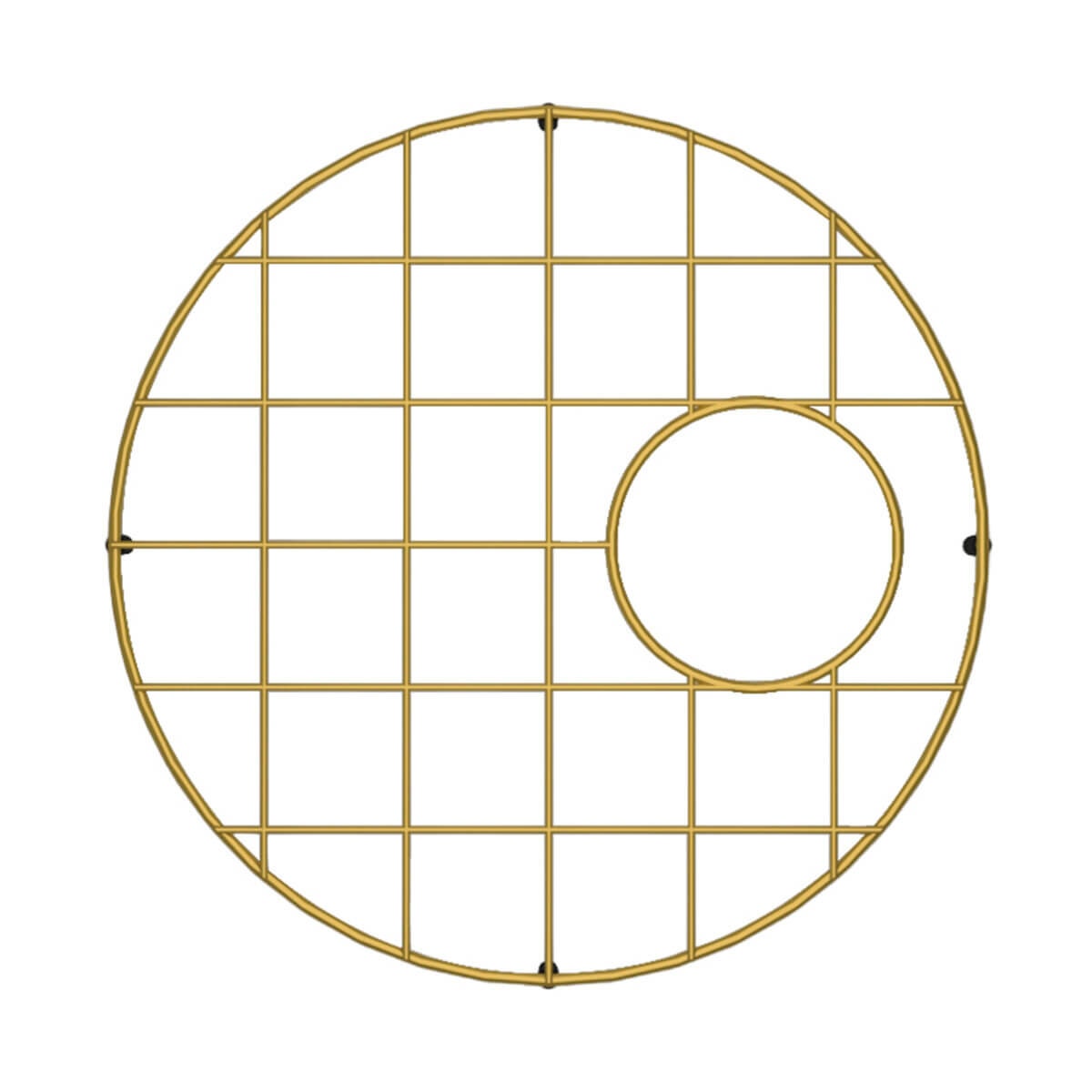 Turner Hastings Cuisine Round Sink Grid - Brushed Brass PVD, 3 Year Warranty - CUR471SSG-BB