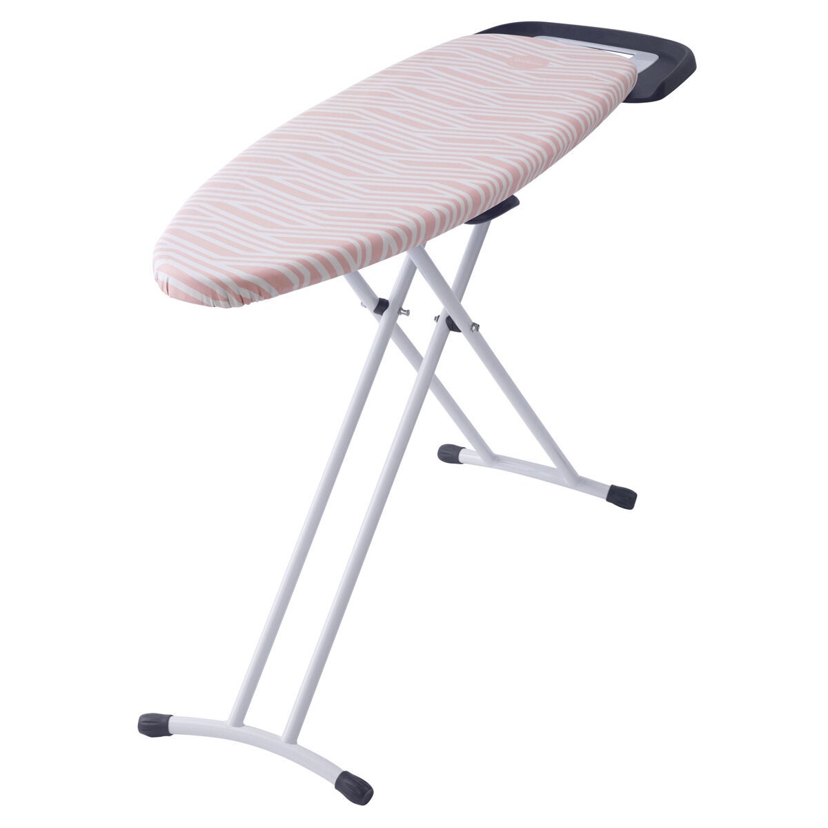 Sunbeam Mode ironing board - retractable iron rest, thick felt padded cover, pink and white - SB4400