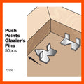 Everhang Glazier Push Point Picture Framing Pins Zinc Plated - 50 Pack