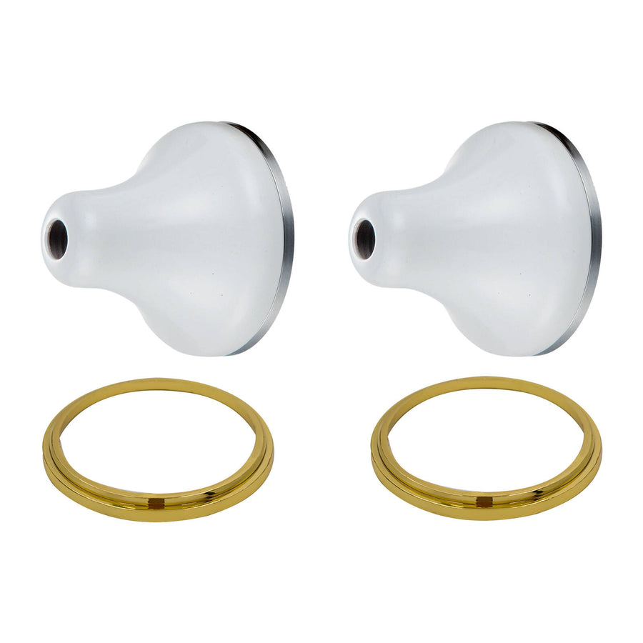 Shaw & Mason White Brass Wall Flange - Pair