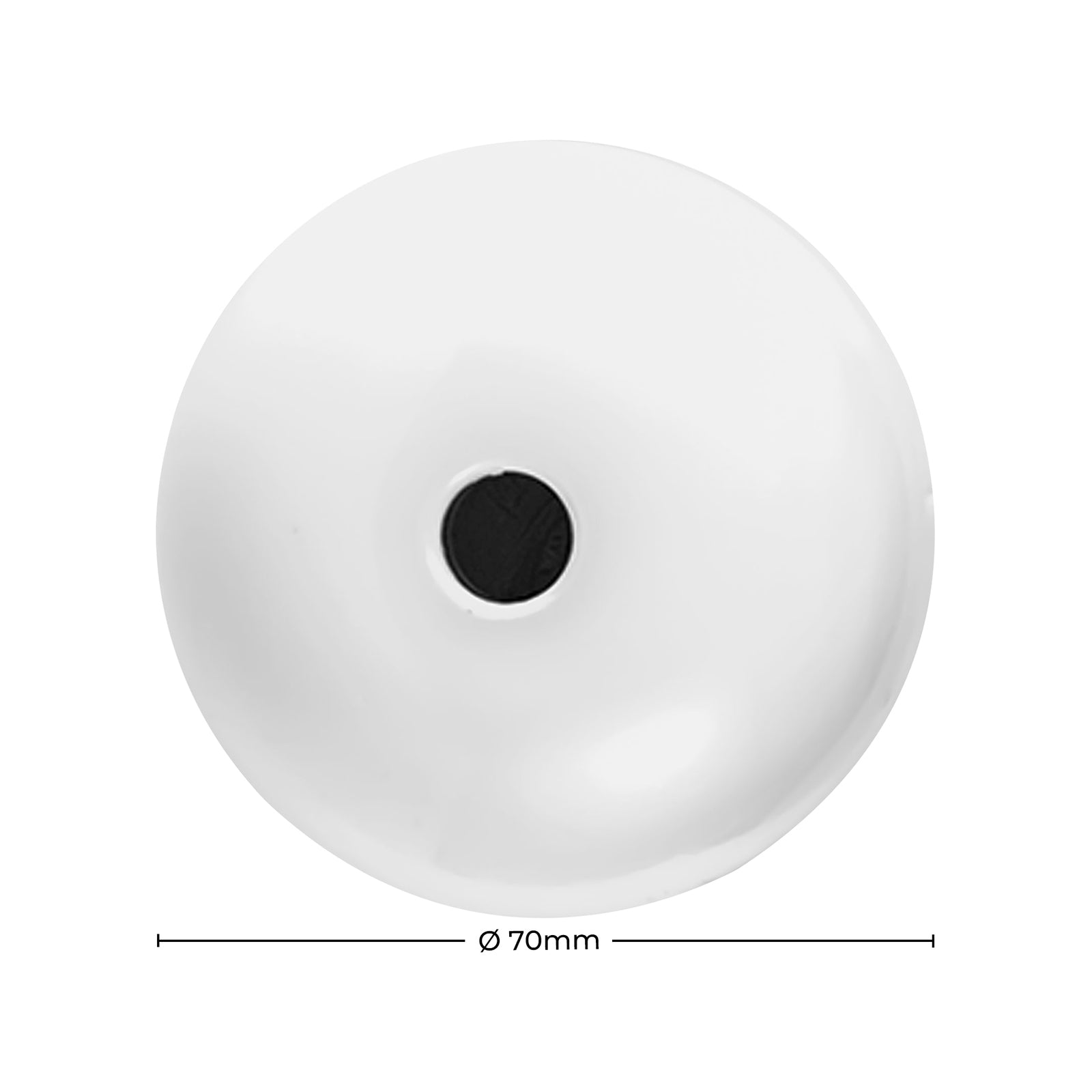 DETA Ceiling Rose 70mm White Polycarbonate 16A 500V Flexible Wiring 6315B