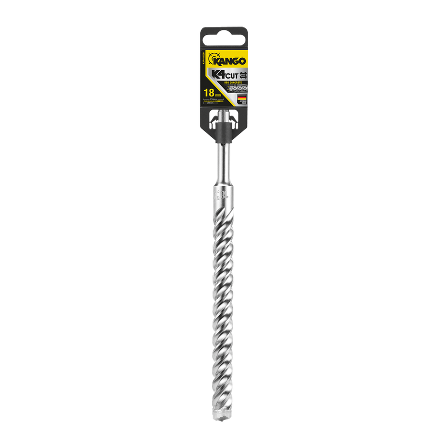 Kango SDS Plus Drill Bit - 18mm x 250mm - Steel - Low Vibration Performance - SuperSaverAU - view 1