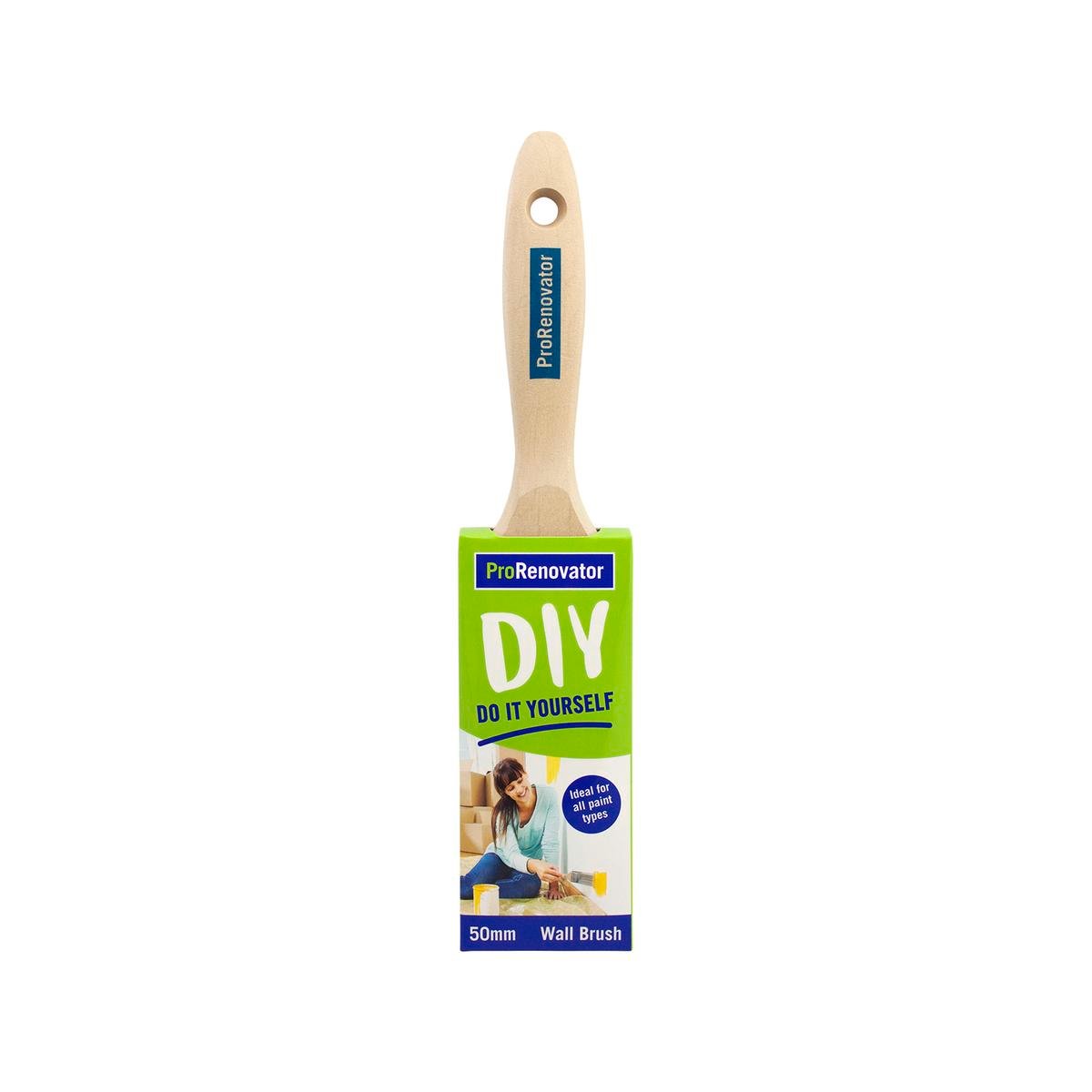 Pro Renovator 50mm Wall Paint Brush - Synthetic Filament - Smooth Finish - SuperSaverAU - view 1