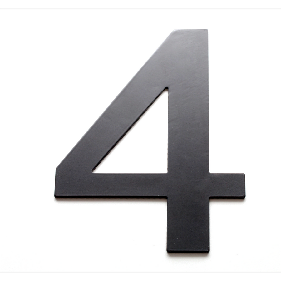 Sandleford Black Lorenzo House Number 4 - 200mm Steel - Rust Resistant - SuperSaverAU - view 1