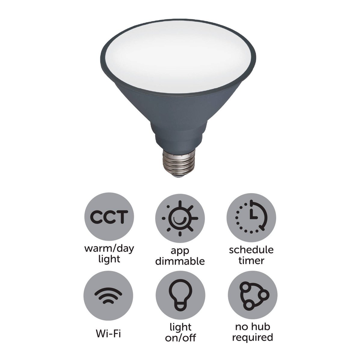 Arlec PAR38 E27 LED Globe 1350lm 15W - Smart CCT - Dimmable - Indoor Use - SuperSaverAU - view 3
