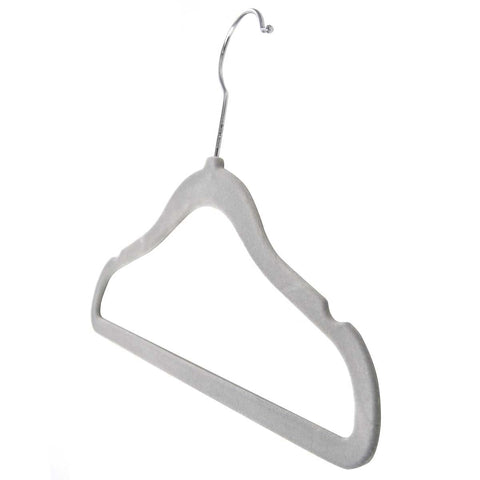 Flocked Kids Hangers 25 Pack, Ultrathin Non-Slip Design, 29 x 20.5 cm, Grey - SuperSaverAU - view 2
