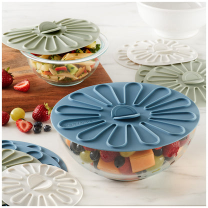 PrepWorks Silicone Lids 10 Piece Set - Multi-Function, Reusable, Food-Safe & Expandable