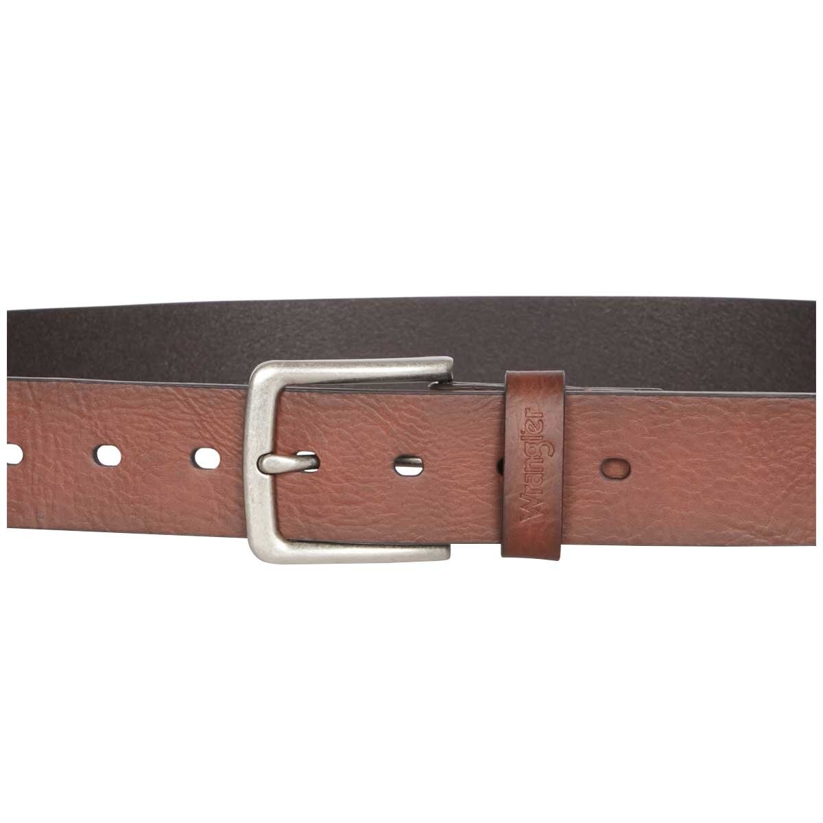 Wrangler Men's Leather Belt Brown - SuperSaverAU - view 2