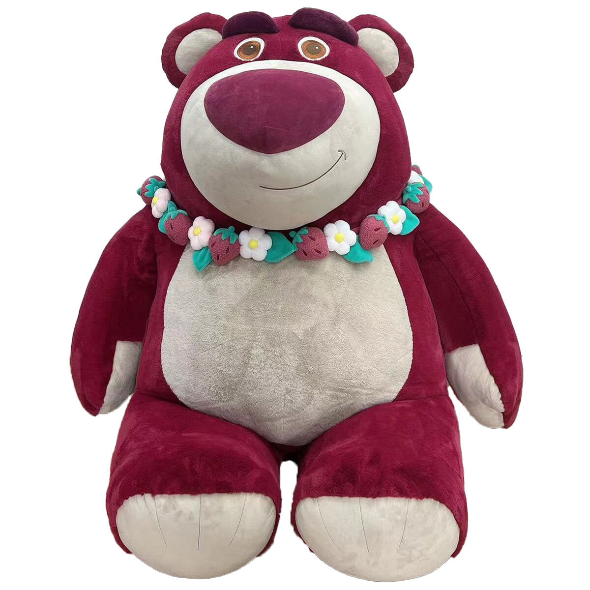 Disney Mega 3 In 1 Lotso 150cm Plush Toy with Detachable Strawberry-Scented Blanket