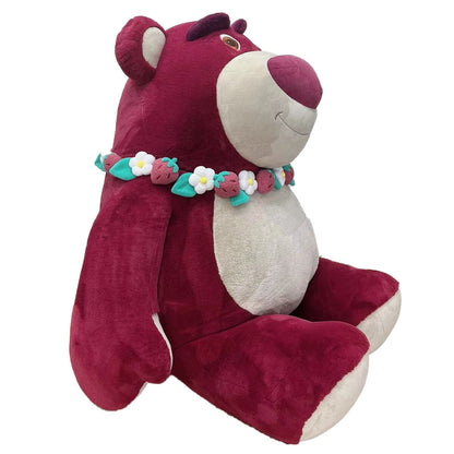 Disney Mega 3 In 1 Lotso 150cm Plush Toy with Detachable Strawberry-Scented Blanket