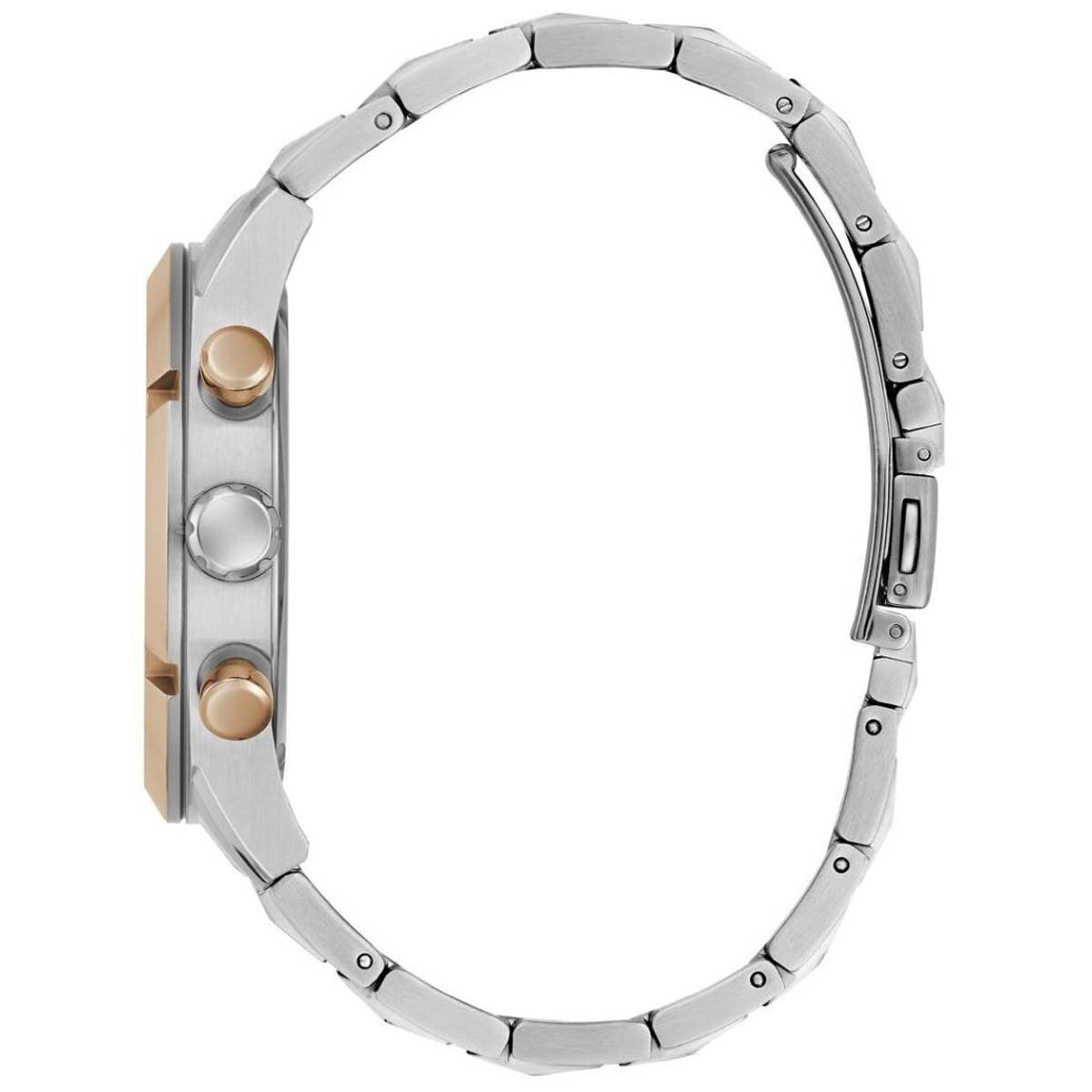 GUESS Resistance Two Tone Men's Watch GW0714G3 Blue & Rose Gold Multifunction Dial 44mm Silver Case - SuperSaverAU - view 4