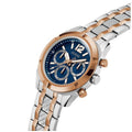 GUESS Resistance Two Tone Men's Watch GW0714G3 Blue & Rose Gold Multifunction Dial 44mm Silver Case - SuperSaverAU - view 3
