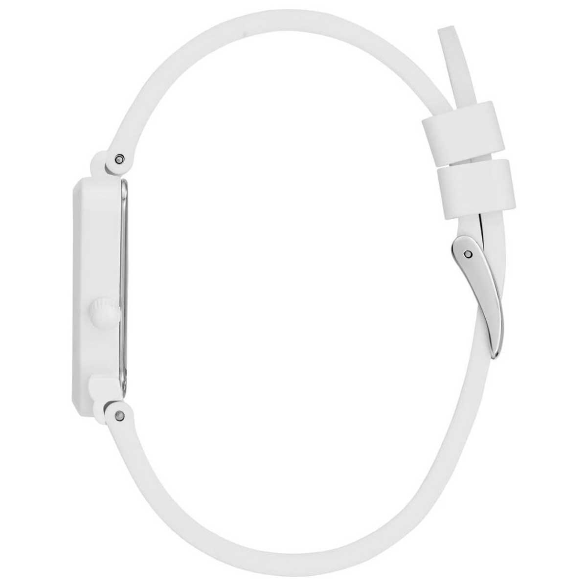 GUESS Women's Watch GW0679L1 White Rainbow Dial Nylon Case Silicone Strap