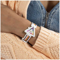 GUESS Women's Watch GW0679L1 White Rainbow Dial Nylon Case Silicone Strap - SuperSaverAU - view 6