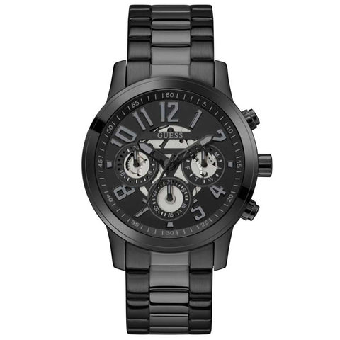 GUESS Men's Watch GW0627G3 Black Dial Multifunction Chronograph 44mm Black IP Stainless Steel Bracelet - SuperSaverAU - view 1