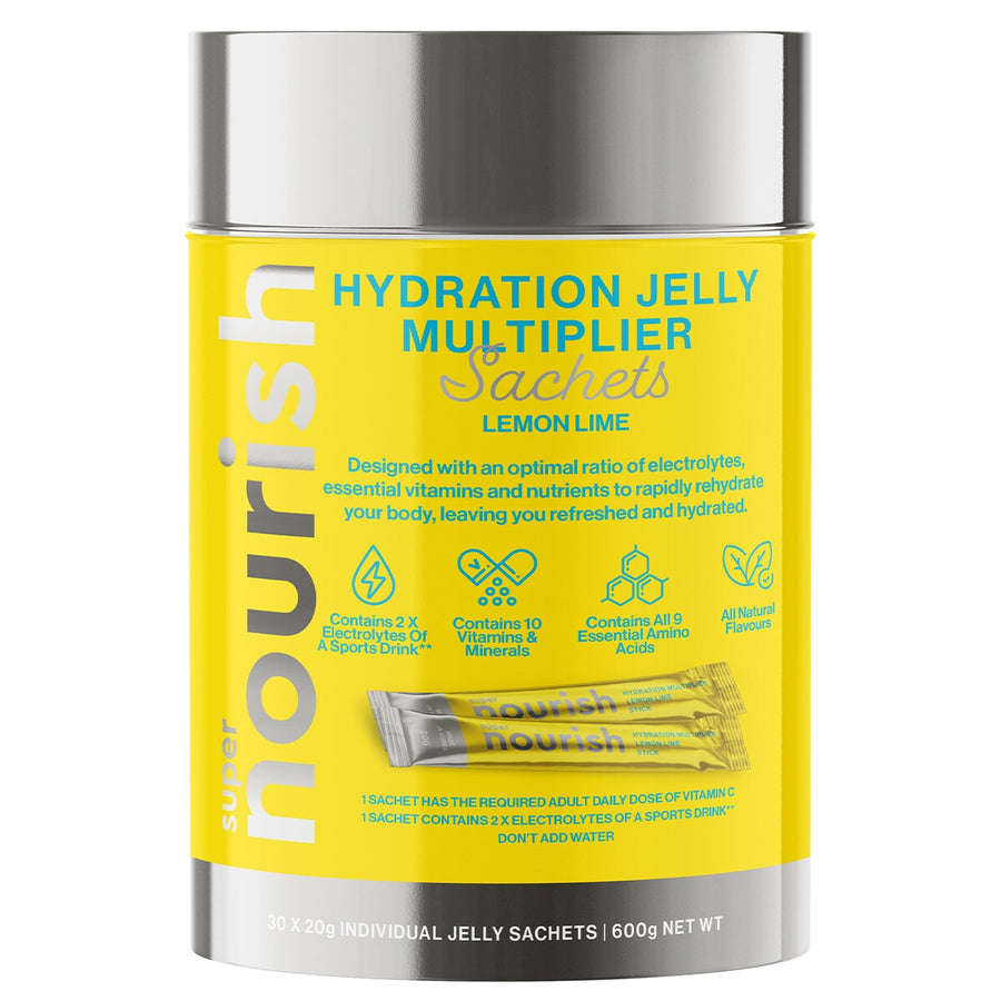 Nourish Hydration Multiplier Jelly Sachets 30 x 20g - Electrolytes, Vitamins, Amino Acids - SuperSaverAU - view 1