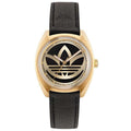 Adidas Originals Edition One Gold Tone Black Strap Watch AOFH22512 - Innovative Design, Gold Tone Trefoil Logo, Stainless Steel Case, Black Leather Strap - SuperSaverAU - view 1