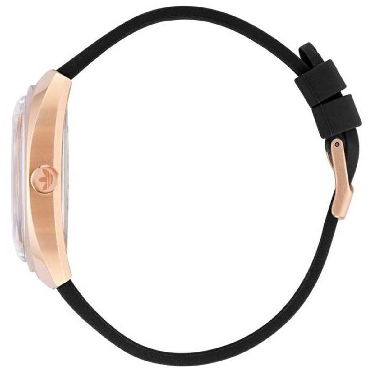 Adidas Originals Rose Gold Tone Watch AOFH23013 with Bold Design & Trefoil Logo