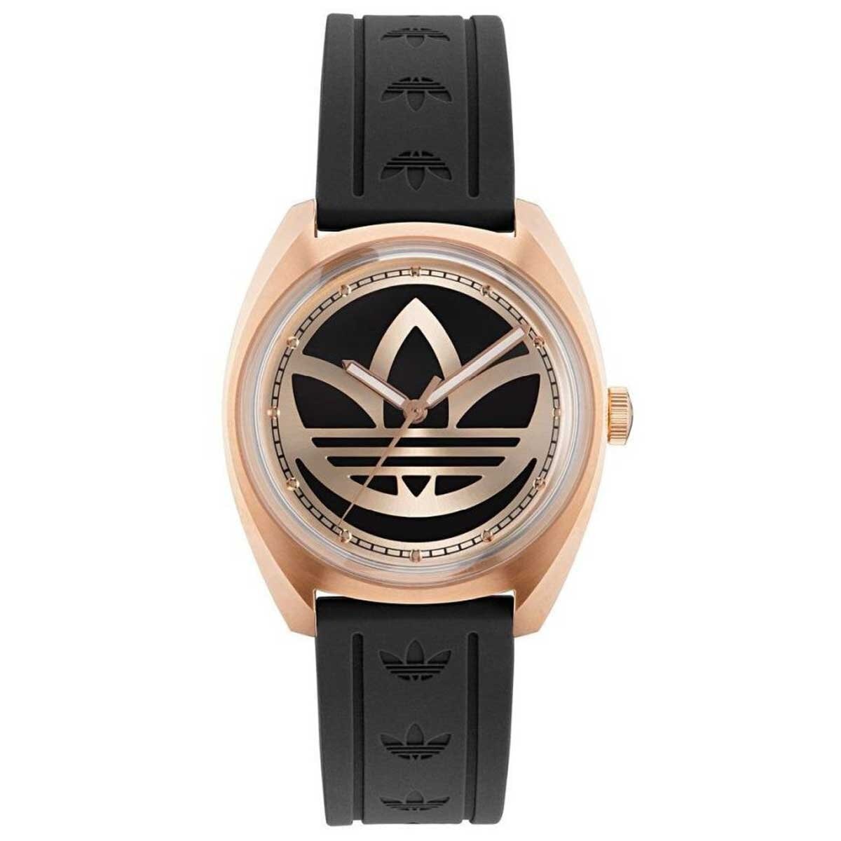 Adidas Originals Rose Gold Tone Watch AOFH23013 with Bold Design & Trefoil Logo