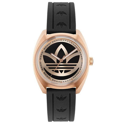 Adidas Originals Rose Gold Tone Watch AOFH23013 with Bold Design & Trefoil Logo