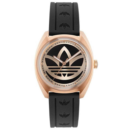 Adidas Originals Rose Gold Tone Watch AOFH23013 with Bold Design & Trefoil Logo
