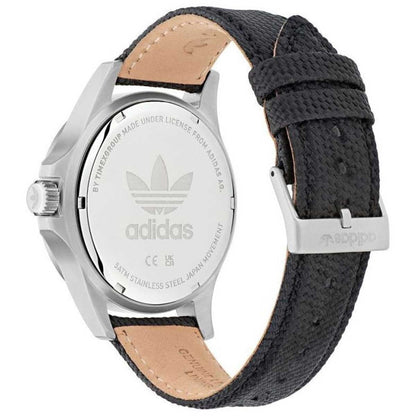 Adidas Originals Expression One AOFH23016 Black Dial Nylon Watch - Glass Bezel, Silver Accents