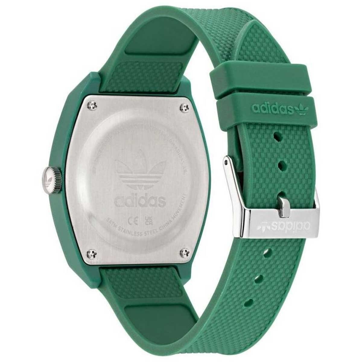 Adidas Originals Green Resin Strap Analogue Watch AOST22032 - Classic design with iconic color palette & playful graphics