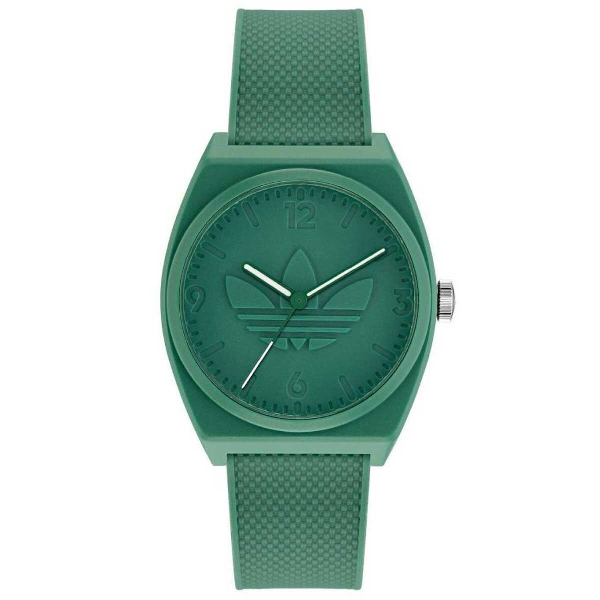 Adidas Originals Green Resin Strap Analogue Watch AOST22032 - Classic design with iconic color palette & playful graphics