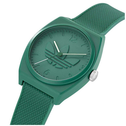Adidas Originals Green Resin Strap Analogue Watch AOST22032 - Classic design with iconic color palette & playful graphics