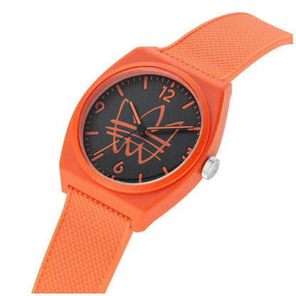Adidas Originals Orange Resin Strap Watch AOST22562 - Streetwear Style, Iconic Color Palette