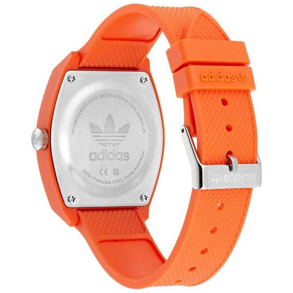Adidas Originals Orange Resin Strap Watch AOST22562 - Streetwear Style, Iconic Color Palette
